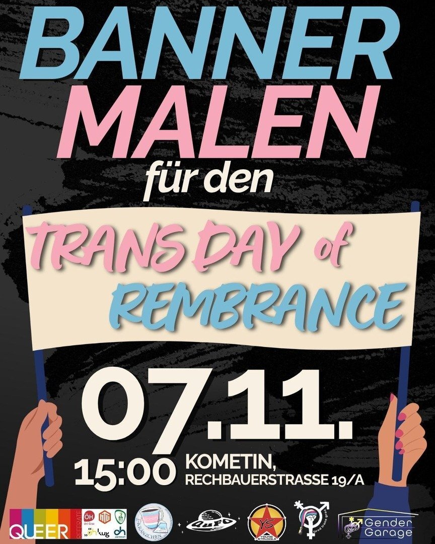 Banner Malen für den Trans Day of Remembrance